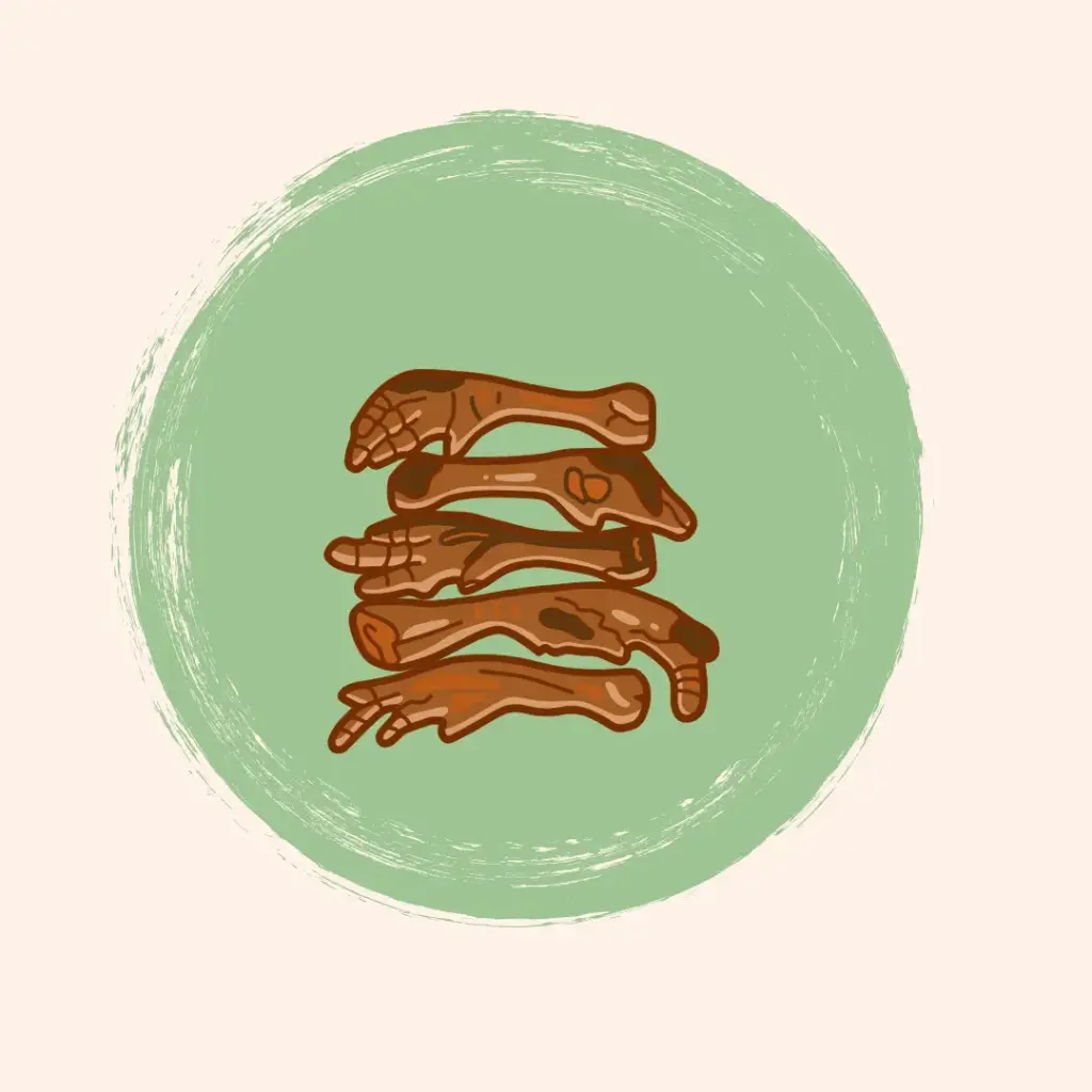 Dehydrated chicken feet (5 pieces)